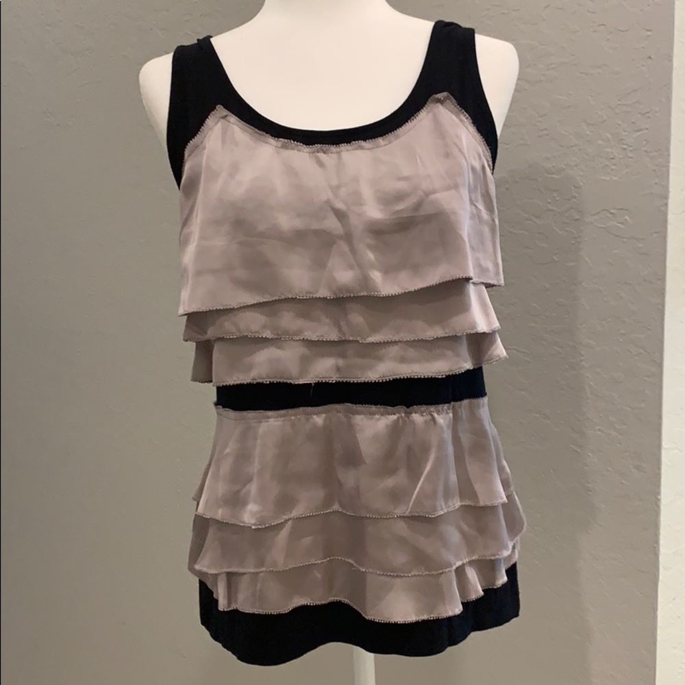 Alfani silk and cotton tiered tank